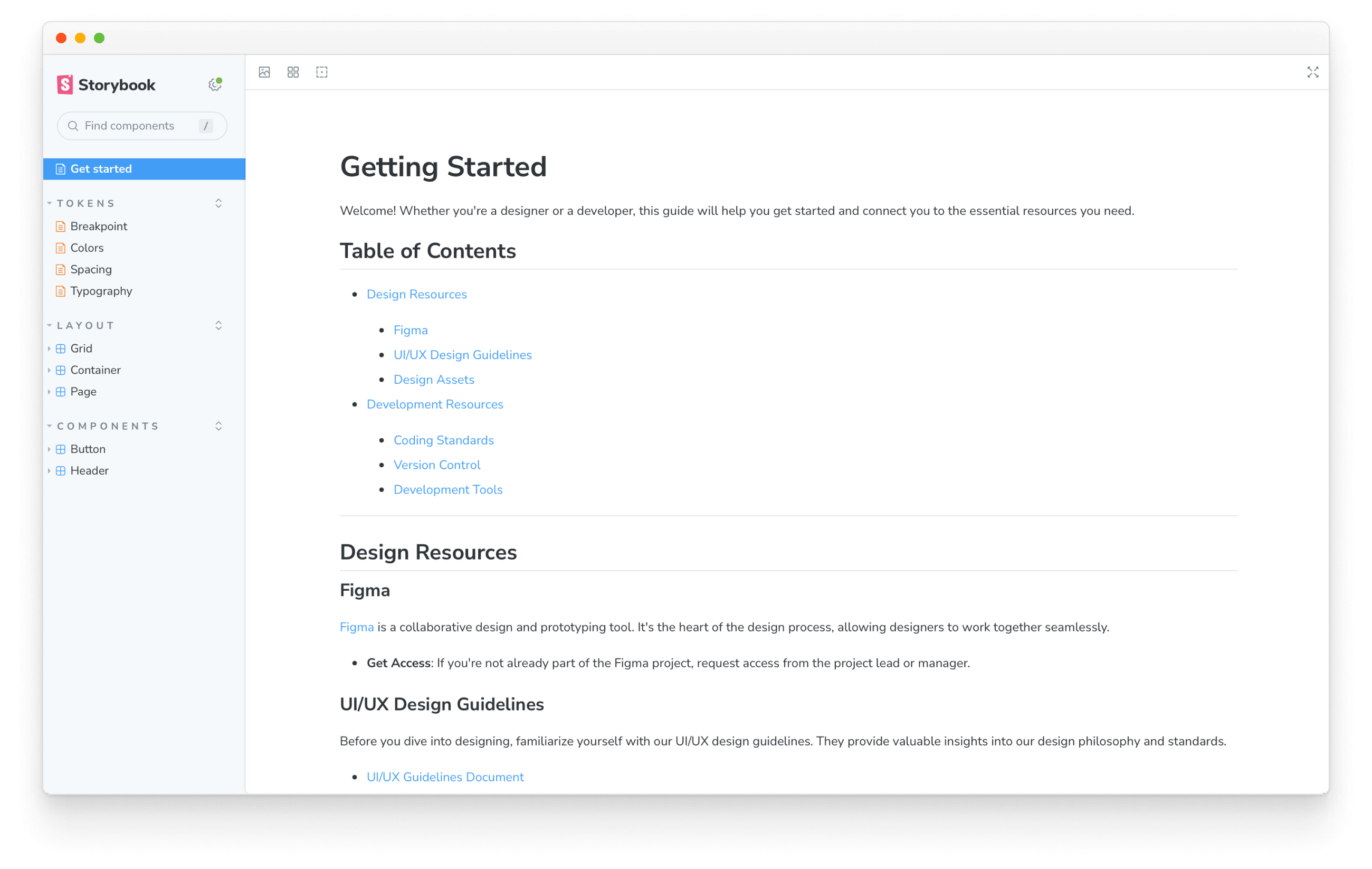 MDX guidelines page